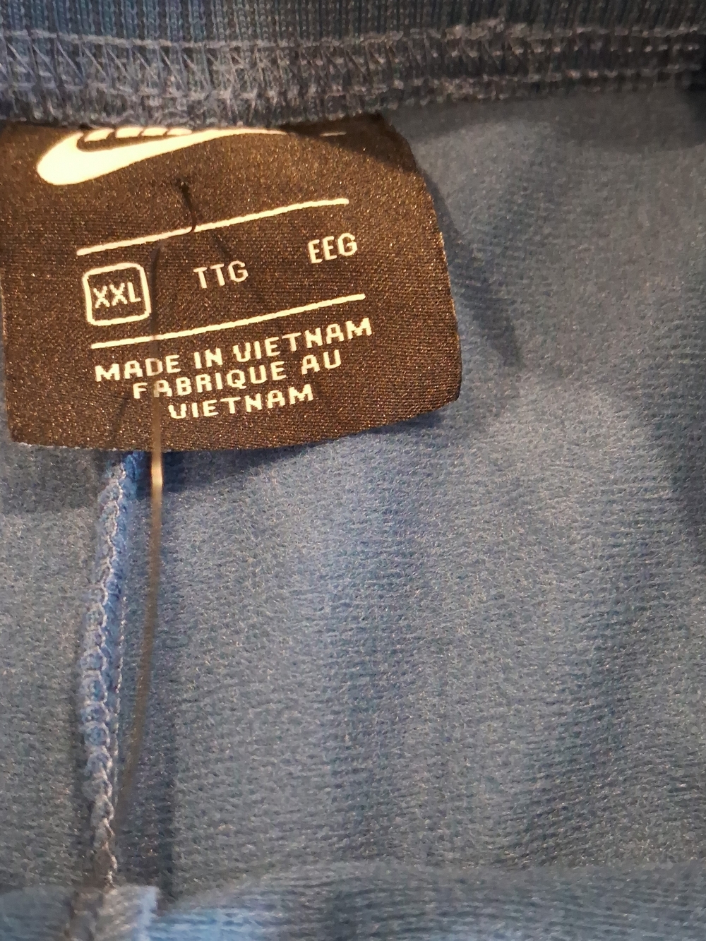 Nike Blue Womens Standard Fit Jogger Pants with White Swoosh Tag - Picture 6 of 16